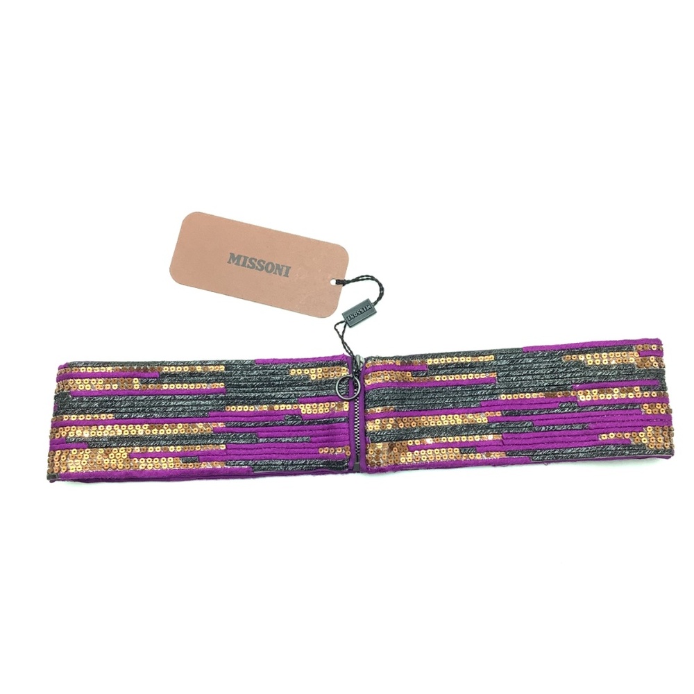 Missoni Wide Satin Sequin Belt
